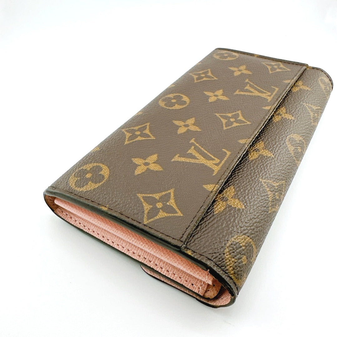 LOUIS VUITTON Long Wallet Purse M62235 Monogram canvas Rose Valerie Zip Around Monogram Portefeuille Sara Women Used Authentic