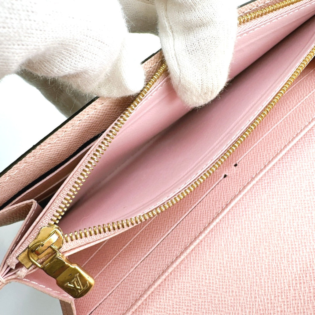 LOUIS VUITTON Long Wallet Purse M62235 Monogram canvas Rose Valerie Zip Around Monogram Portefeuille Sara Women Used Authentic