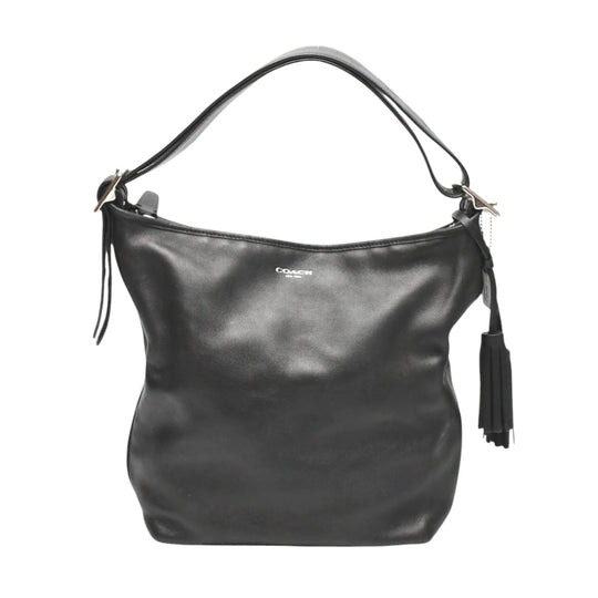 COACH Shoulder Bag 19889 leather black 2WAY bag Cafu Diagonal crossing Women Used Authentic