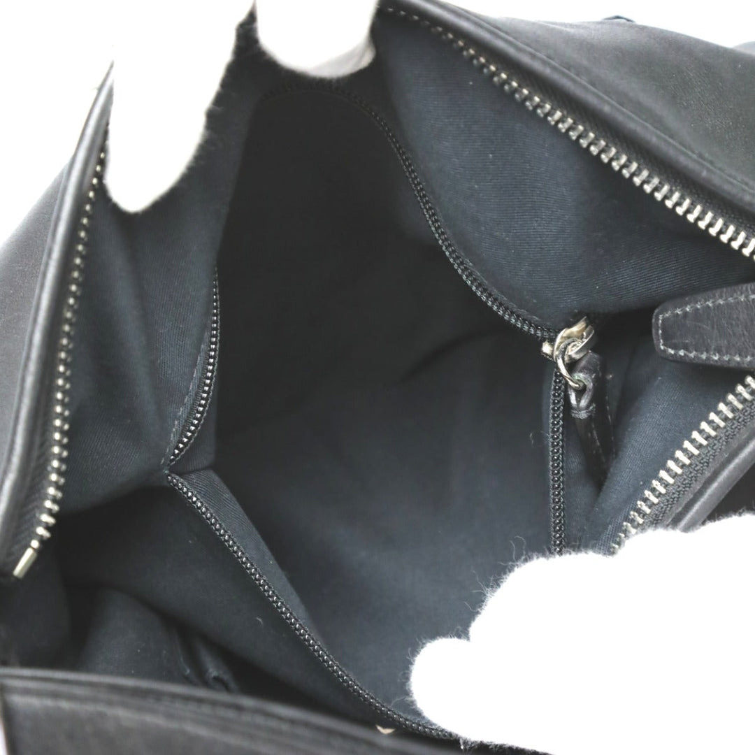 COACH Shoulder Bag 19889 leather black 2WAY bag Cafu Diagonal crossing Women Used Authentic