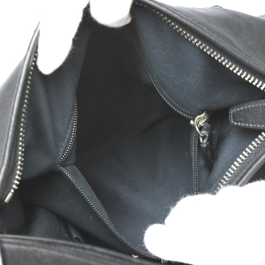 COACH Shoulder Bag 19889 leather black 2WAY bag Cafu Diagonal crossing Women Used Authentic