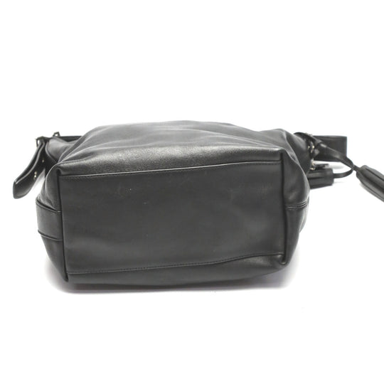 COACH Shoulder Bag 19889 leather black 2WAY bag Cafu Diagonal crossing Women Used Authentic