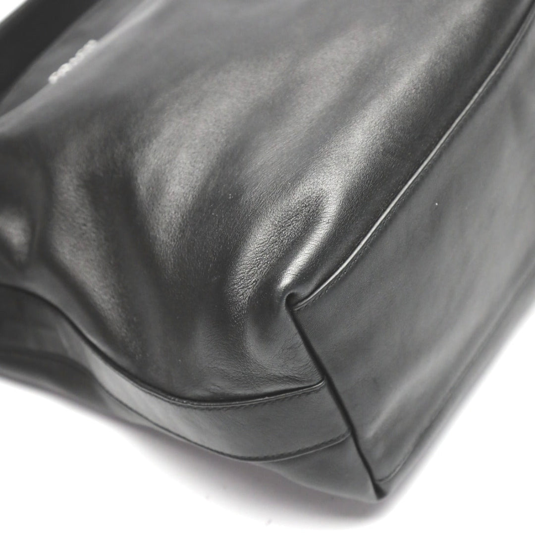 COACH Shoulder Bag 19889 leather black 2WAY bag Cafu Diagonal crossing Women Used Authentic