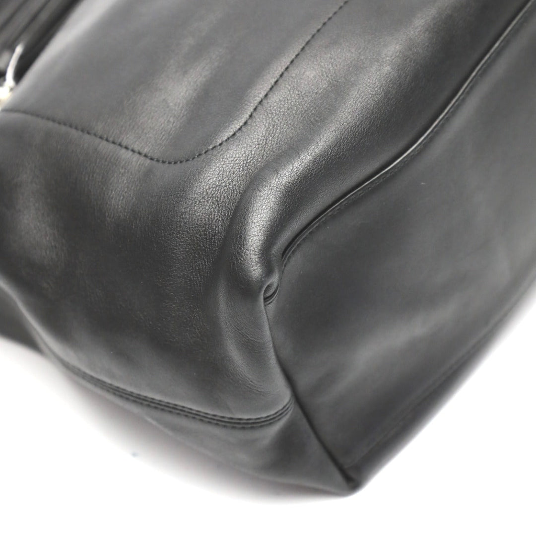 COACH Shoulder Bag 19889 leather black 2WAY bag Cafu Diagonal crossing Women Used Authentic