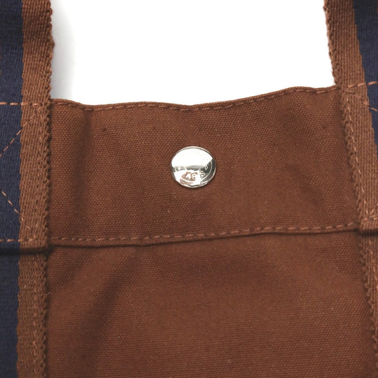 HERMES Tote Bag canvas Brown Handbag Fool ToeMM unisex(Unisex) Used Authentic