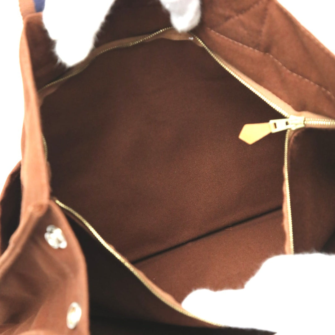 HERMES Tote Bag canvas Brown Handbag Fool ToeMM unisex(Unisex) Used Authentic
