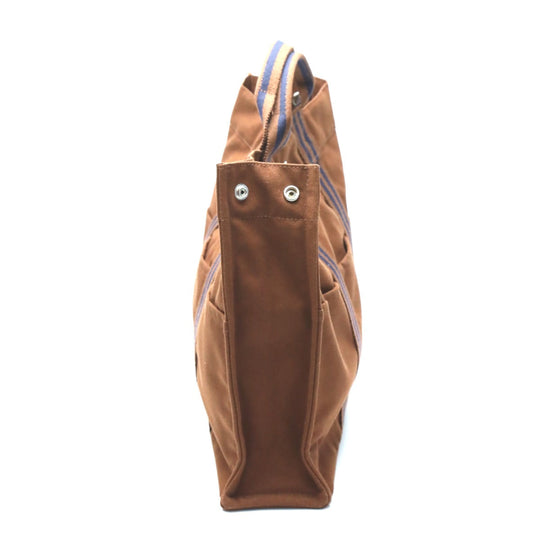 HERMES Tote Bag canvas Brown Handbag Fool ToeMM unisex(Unisex) Used Authentic
