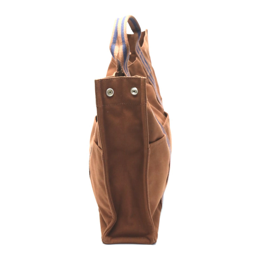 HERMES Tote Bag canvas Brown Handbag Fool ToeMM unisex(Unisex) Used Authentic