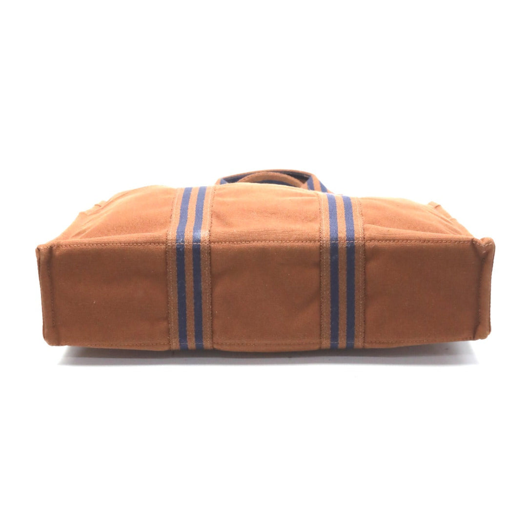 HERMES Tote Bag canvas Brown Handbag Fool ToeMM unisex(Unisex) Used Authentic
