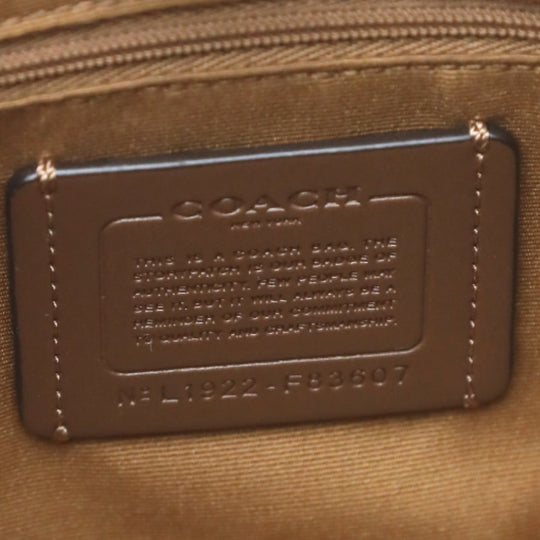 COACH Handbag F83607 Canvas, Leather beige Handbag CC canvas Signature Women Used Authentic