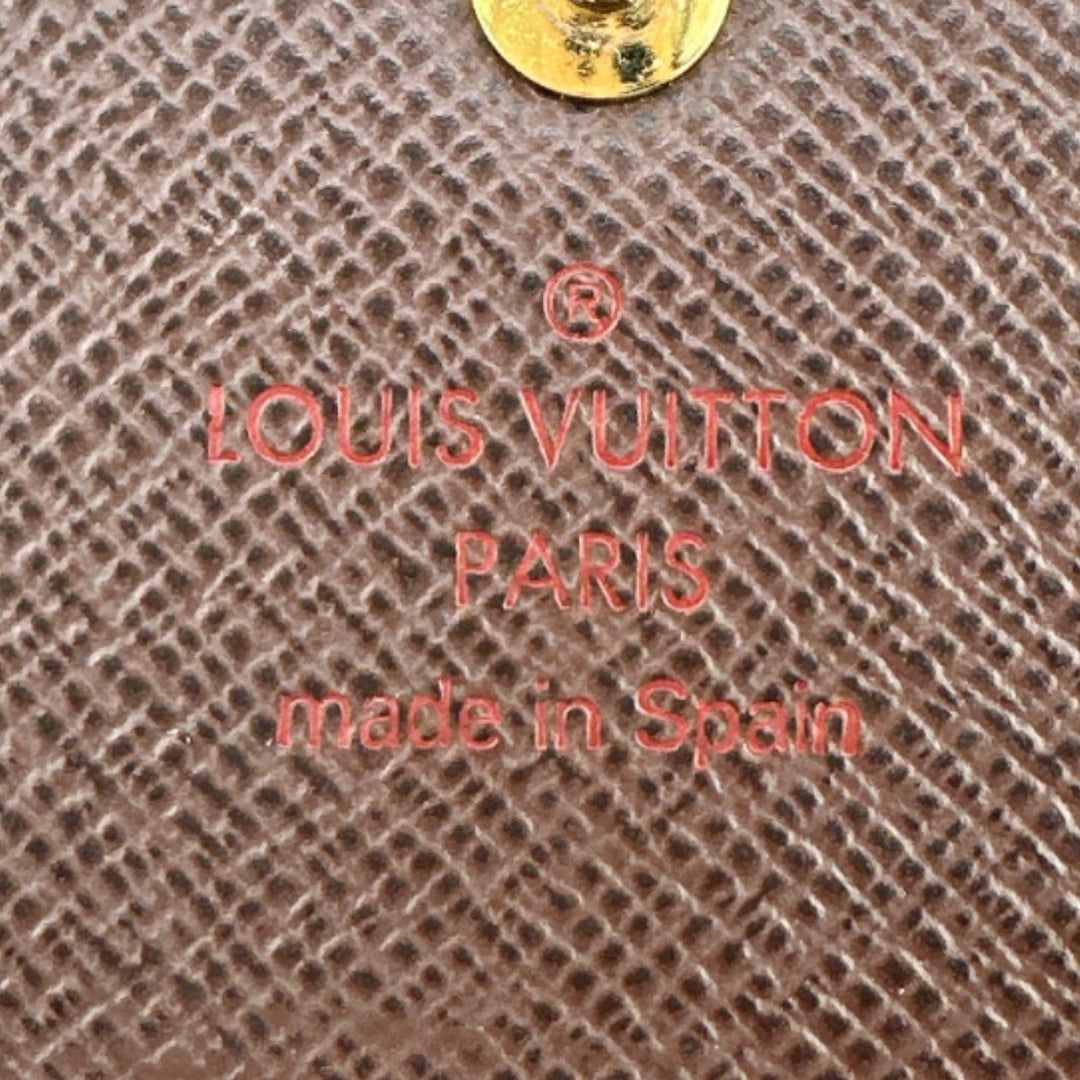 LOUIS VUITTON Long Wallet Purse N63209 Damier canvas Ebene Zip Around Damier Portefeuille Sara Women Used Authentic