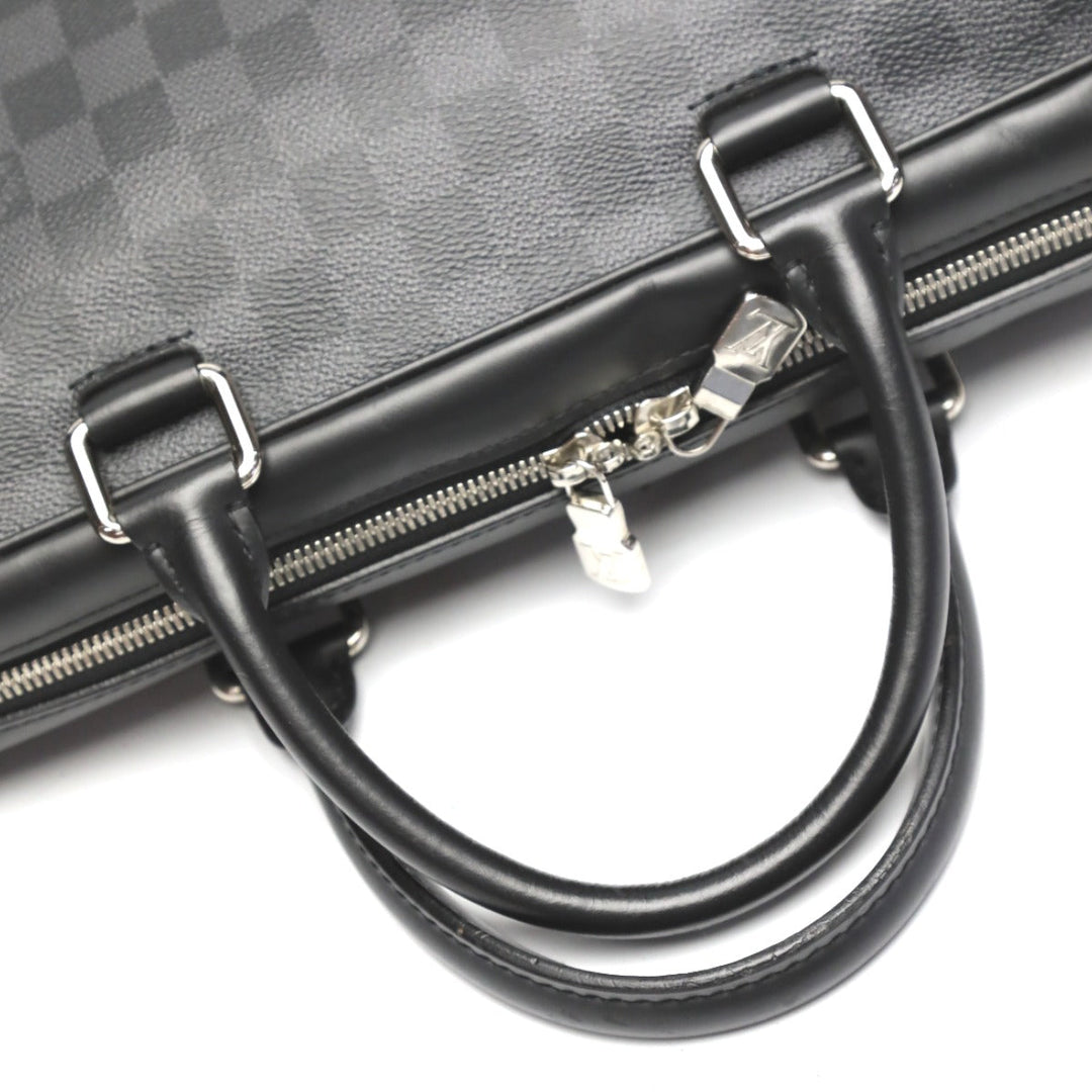 LOUIS VUITTON Business bag N63298 Damier canvas Damier Cobalt Business back Damier Dandy Briefcase mens Used Authentic