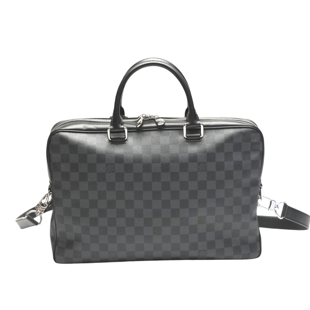 LOUIS VUITTON Business bag N63298 Damier canvas Damier Cobalt Business back Damier Dandy Briefcase mens Used Authentic