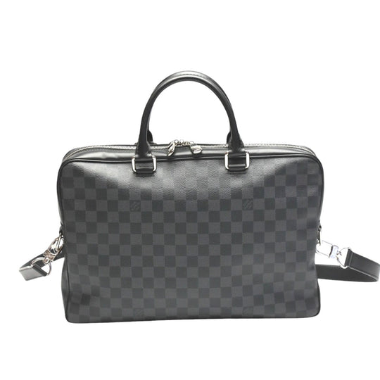 LOUIS VUITTON Business bag N63298 Damier canvas Damier Cobalt Business back Damier Dandy Briefcase mens Used Authentic
