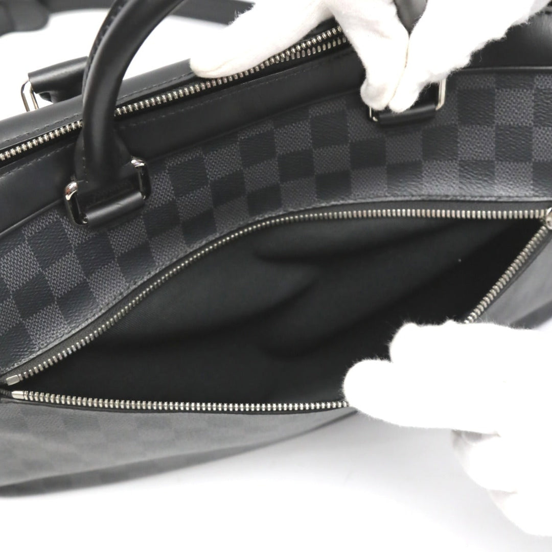 LOUIS VUITTON Business bag N63298 Damier canvas Damier Cobalt Business back Damier Dandy Briefcase mens Used Authentic