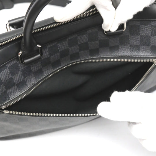 LOUIS VUITTON Business bag N63298 Damier canvas Damier Cobalt Business back Damier Dandy Briefcase mens Used Authentic