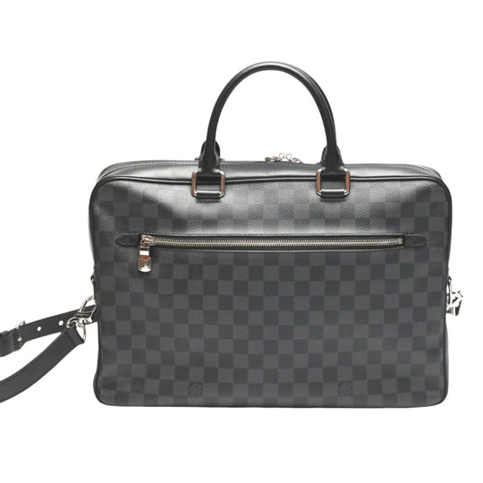 LOUIS VUITTON Business bag N63298 Damier canvas Damier Cobalt Business back Damier Dandy Briefcase mens Used Authentic