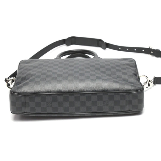 LOUIS VUITTON Business bag N63298 Damier canvas Damier Cobalt Business back Damier Dandy Briefcase mens Used Authentic