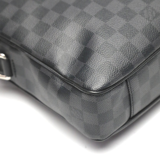 LOUIS VUITTON Business bag N63298 Damier canvas Damier Cobalt Business back Damier Dandy Briefcase mens Used Authentic