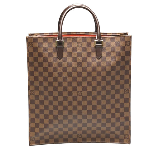 LOUIS VUITTON Handbag N51140 Damier canvas Ebene Tote Bag Damier Sac Plat unisex(Unisex) Used Authentic
