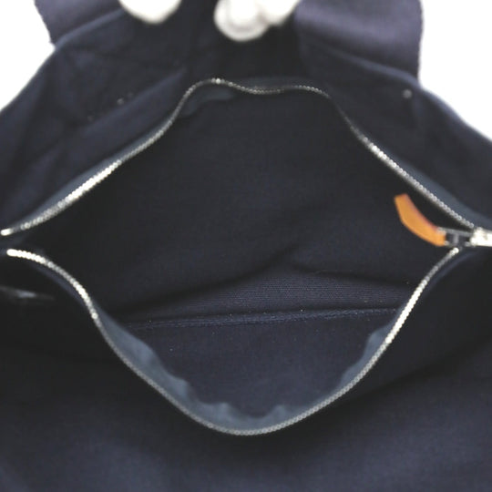 HERMES Tote Bag canvas Navy Tote PM Her Line canvas mens(Unisex) Used Authentic