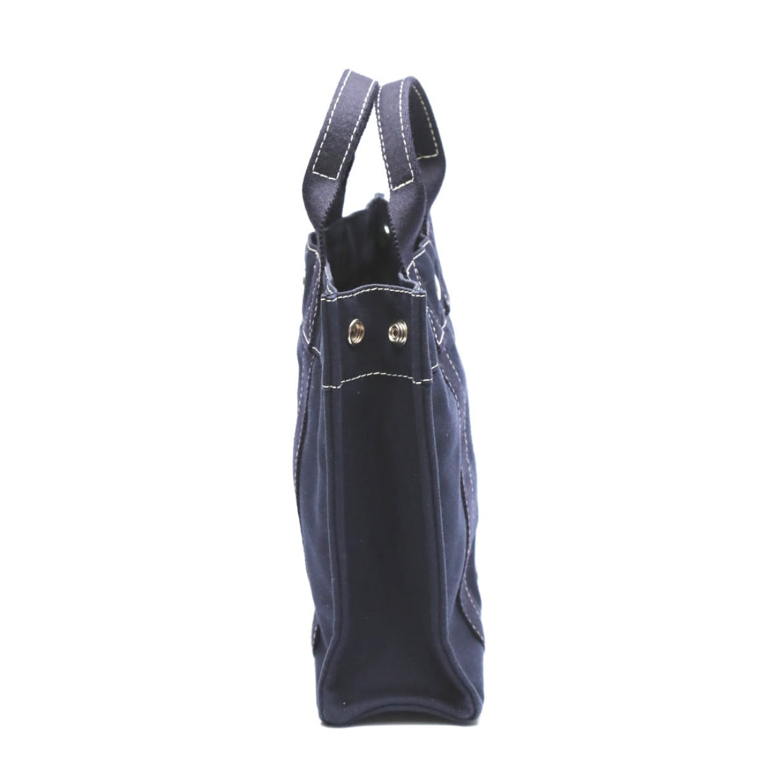 HERMES Tote Bag canvas Navy Tote PM Her Line canvas mens(Unisex) Used Authentic