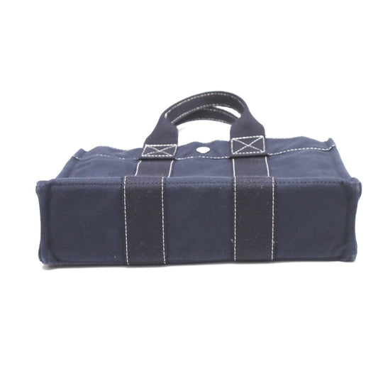 HERMES Tote Bag canvas Navy Tote PM Her Line canvas mens(Unisex) Used Authentic