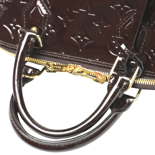 LOUIS VUITTON Handbag M91611 Monogram Vernis wine-red Handbag Vernis Alma PM Women Used Authentic