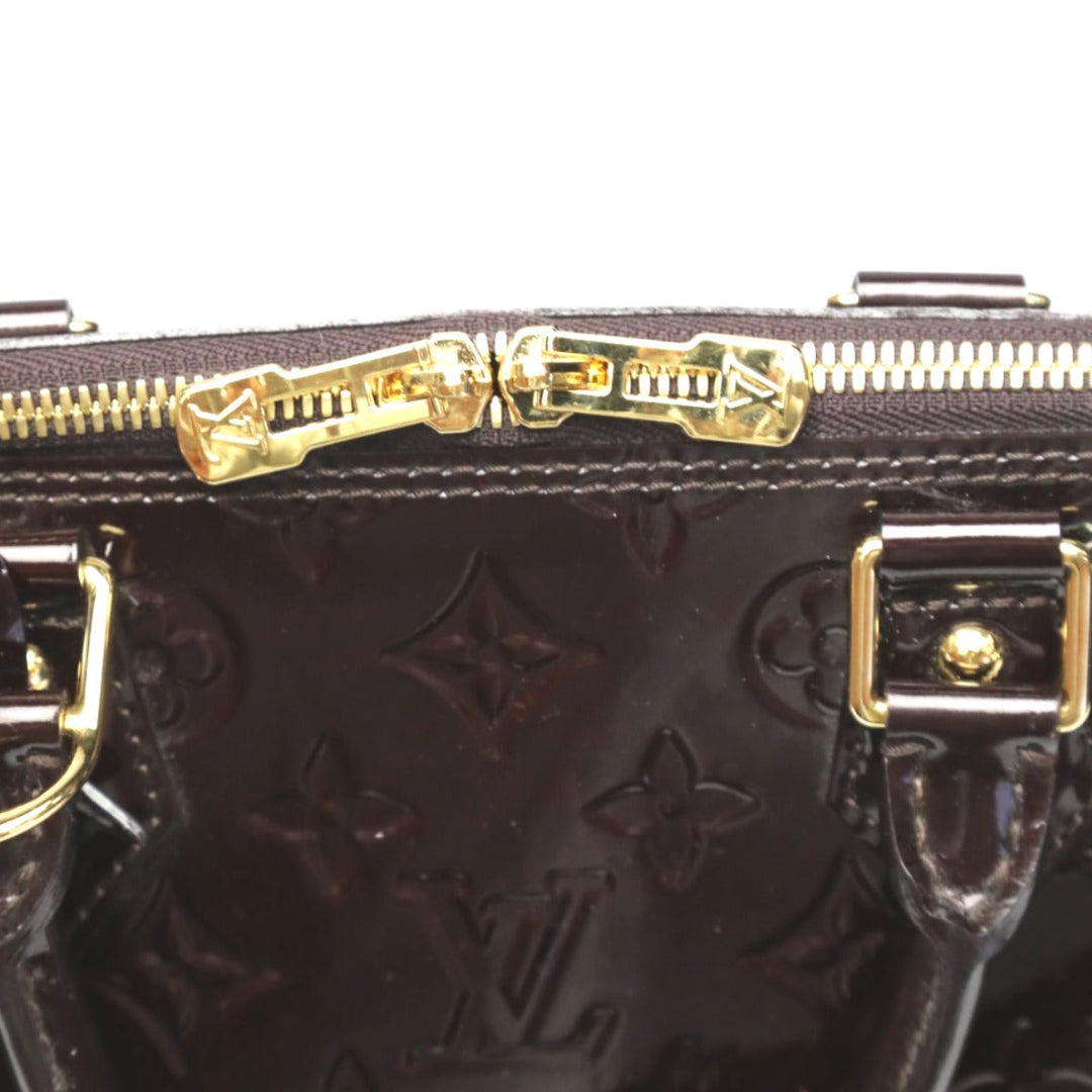 LOUIS VUITTON Handbag M91611 Monogram Vernis wine-red Handbag Vernis Alma PM Women Used Authentic