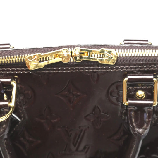 LOUIS VUITTON Handbag M91611 Monogram Vernis wine-red Handbag Vernis Alma PM Women Used Authentic