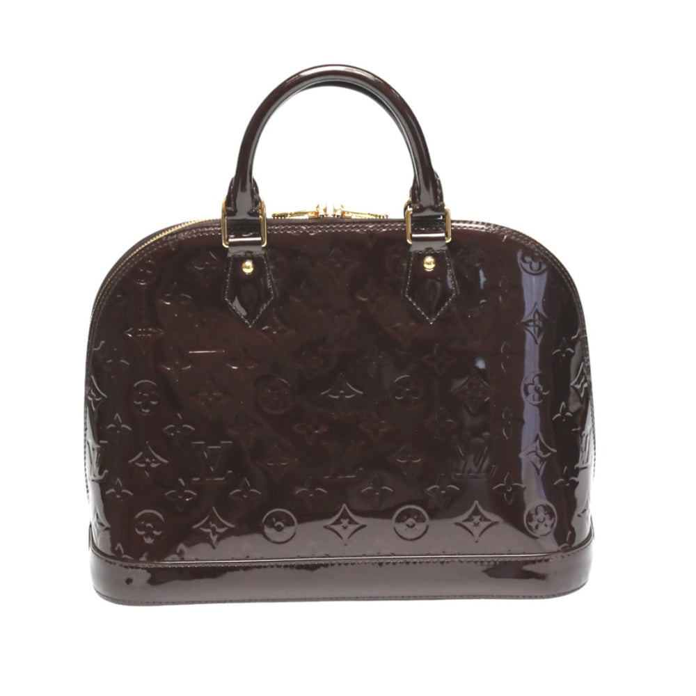 LOUIS VUITTON Handbag M91611 Monogram Vernis wine-red Handbag Vernis Alma PM Women Used Authentic