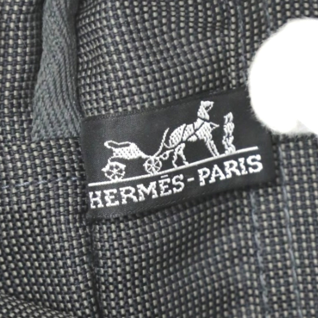 HERMES Tote Bag canvas gray Tote MM Her Line canvas unisex(Unisex) Used Authentic