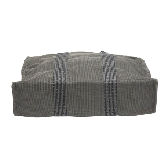 HERMES Tote Bag canvas gray Tote MM Her Line canvas unisex(Unisex) Used Authentic
