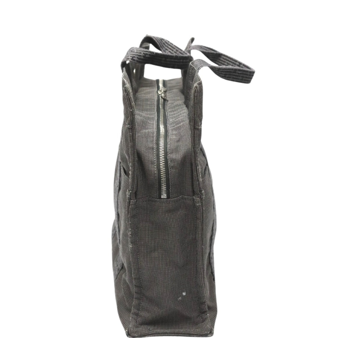 HERMES Tote Bag canvas gray Tote MM Her Line canvas unisex(Unisex) Used Authentic