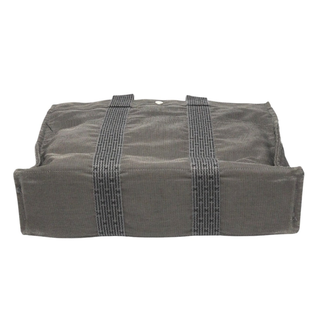 HERMES Tote Bag canvas gray Tote MM Her Line canvas unisex(Unisex) Used Authentic