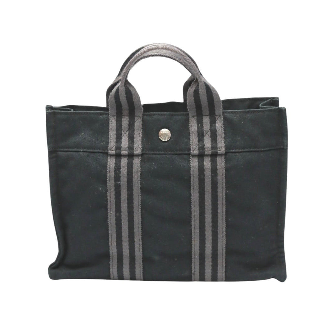HERMES Tote Bag canvas gray Tote Bag Her Line Tote PM unisex(Unisex) Used Authentic