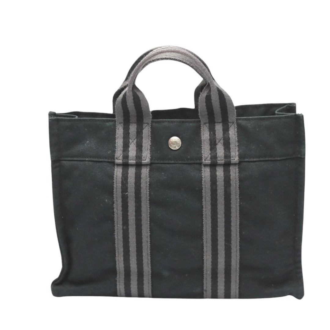 HERMES Tote Bag canvas gray Tote Bag Her Line Tote PM unisex(Unisex) Used Authentic