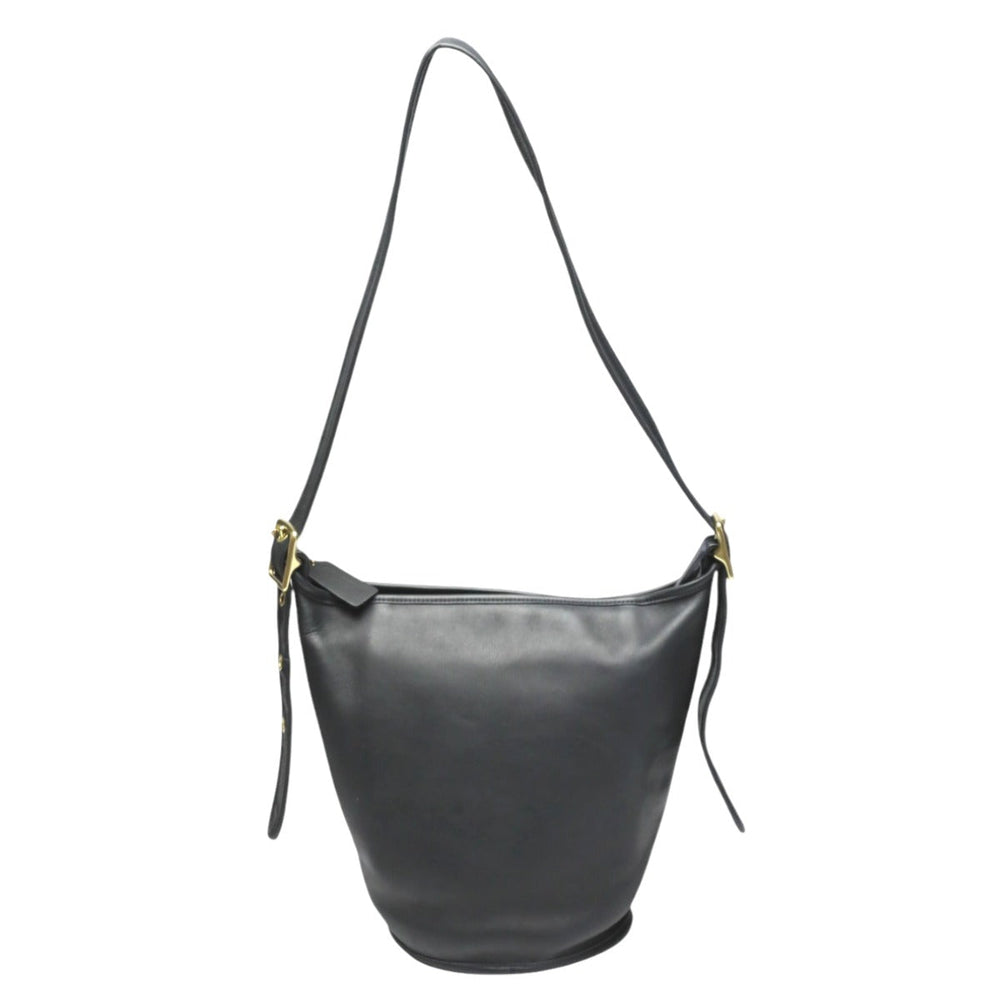 COACH Shoulder Bag 9953 leather black Handbag vintage Bucket type Women Used Authentic