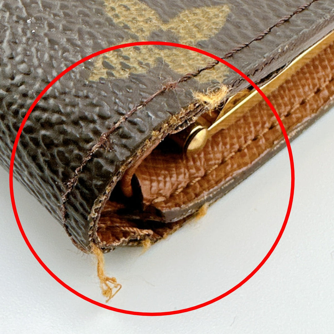LOUIS VUITTON Bifold Wallet M61663 Monogram canvas Brown Clasp wallet with card pocket Monogram Porto Monet Viet Vienoa Women Used Authentic