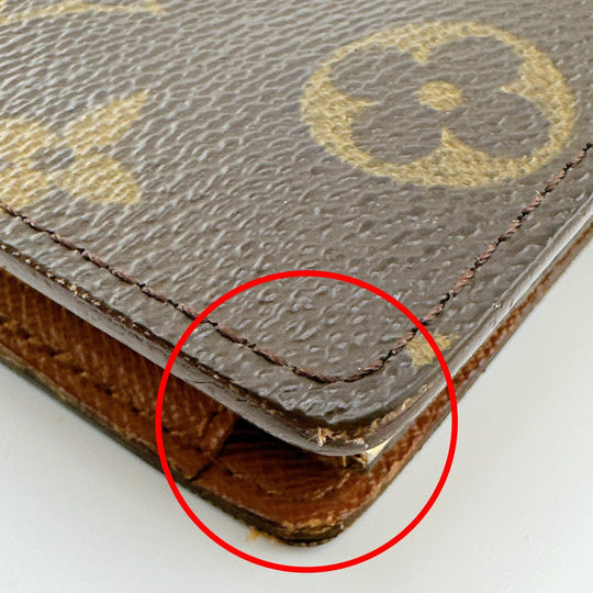 LOUIS VUITTON Bifold Wallet M61663 Monogram canvas Brown Clasp wallet with card pocket Monogram Porto Monet Viet Vienoa Women Used Authentic
