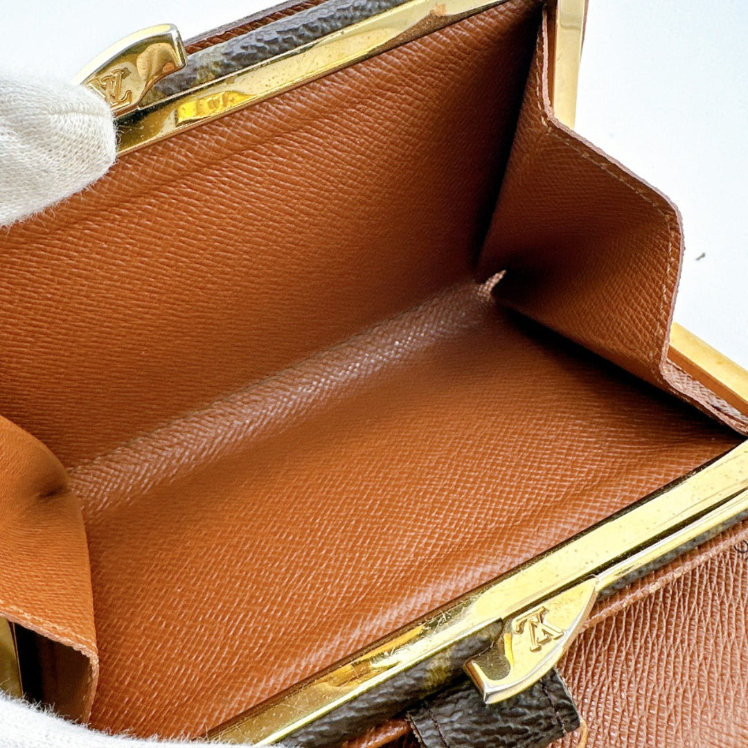 LOUIS VUITTON Bifold Wallet M61663 Monogram canvas Brown Clasp wallet with card pocket Monogram Porto Monet Viet Vienoa Women Used Authentic