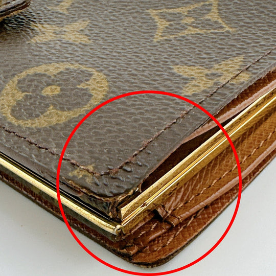 LOUIS VUITTON Bifold Wallet M61663 Monogram canvas Brown Clasp wallet with card pocket Monogram Porto Monet Viet Vienoa Women Used Authentic
