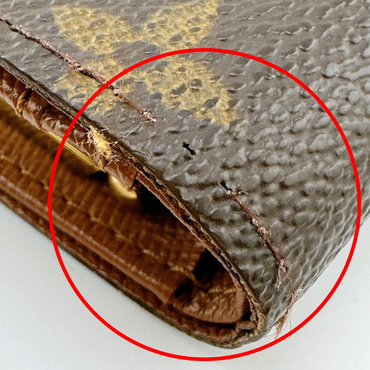 LOUIS VUITTON Bifold Wallet M61663 Monogram canvas Brown Clasp wallet with card pocket Monogram Porto Monet Viet Vienoa Women Used Authentic