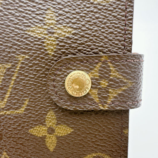 LOUIS VUITTON Notebook cover R20005 Monogram canvas Brown Notebook case Monogram Agenda PM mens(Unisex) Used Authentic