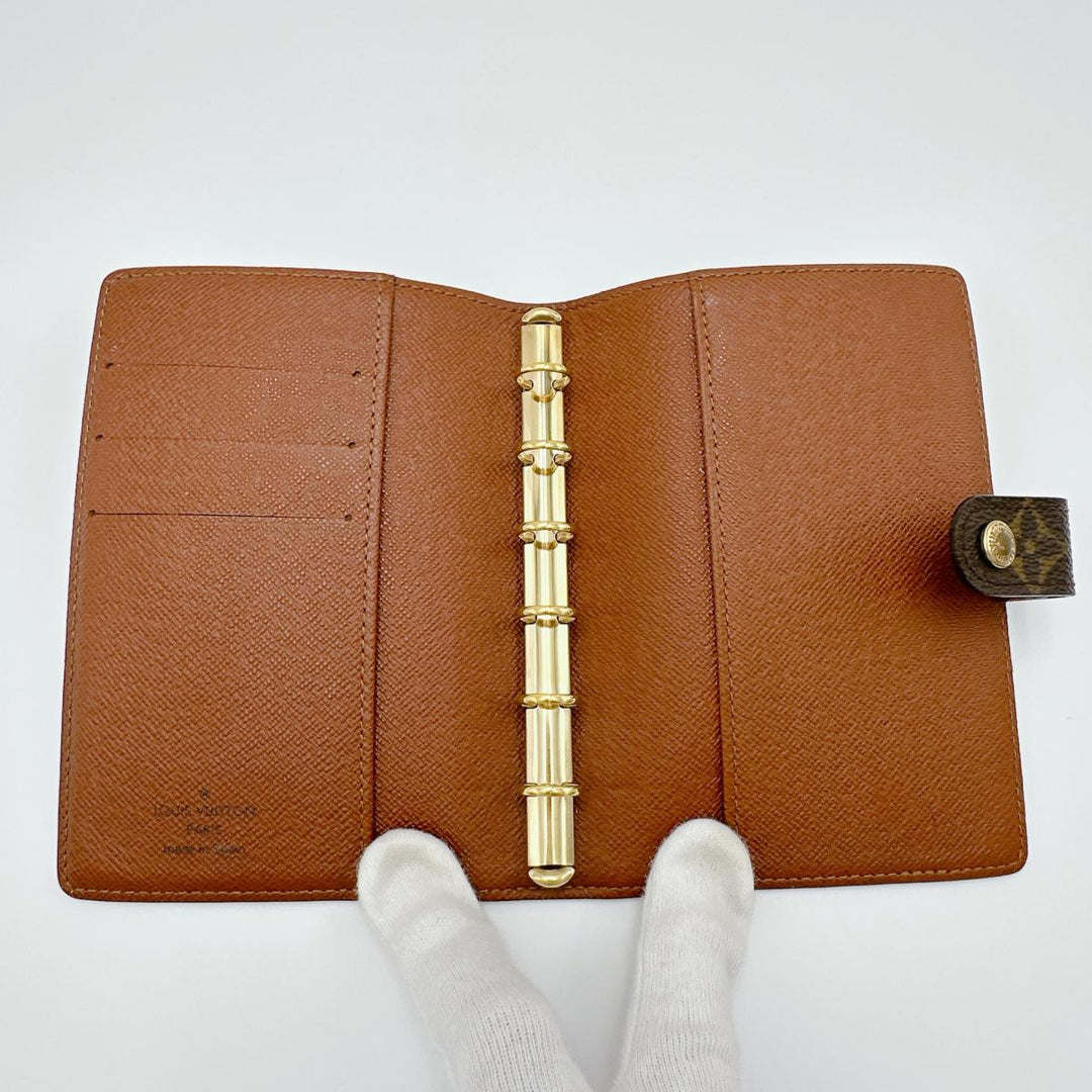 LOUIS VUITTON Notebook cover R20005 Monogram canvas Brown Notebook case Monogram Agenda PM mens(Unisex) Used Authentic