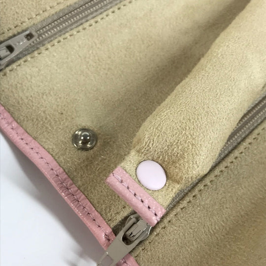 TIFFANY&Co. Pouch leather pink Jewelry case Women Used Authentic