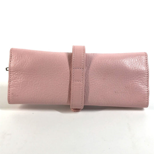 TIFFANY&Co. Pouch leather pink Jewelry case Women Used Authentic