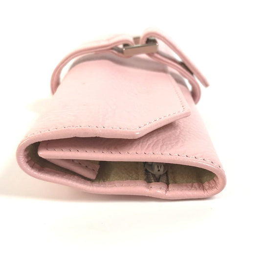 TIFFANY&Co. Pouch leather pink Jewelry case Women Used Authentic