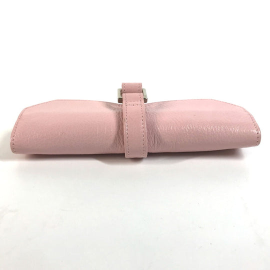 TIFFANY&Co. Pouch leather pink Jewelry case Women Used Authentic