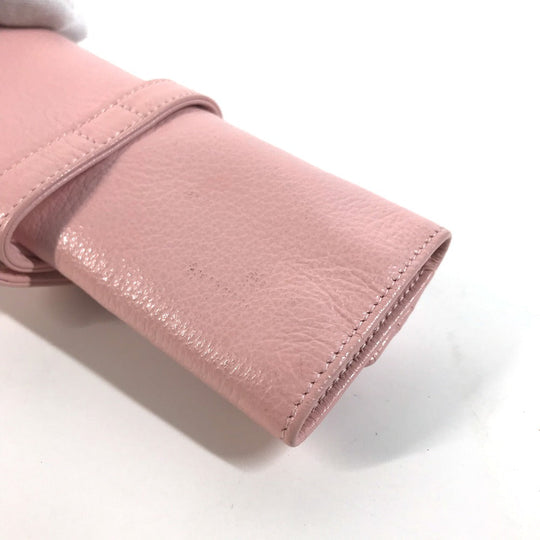 TIFFANY&Co. Pouch leather pink Jewelry case Women Used Authentic